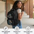 thumbnail image 4 of Jeiento Dinosaur Backpack for Girls 17 Inch Lightweight School Bookbag with 600D Tear Resistant & 6 Pockets, Cool Bookbag for Grades 3-6 Ages 9-12, 4 of 8