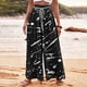 thumbnail image 1 of Puntoco Pantalón Ancho Con Cordón Y Estampado De Lunares A La Moda Para Mujer Gris M, 1 of 5