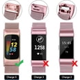 thumbnail image 4 of Metal Bands for Fitbit Charge 5 Band for Women Men, Magnetic Clasp Stainless Steel Mesh Loop Bands for Fitbit Charge 5,Silver, 4 of 13