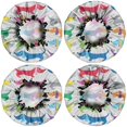 thumbnail image 2 of Shower Caps,Colorful Funny Dachshund Waterproof Shower Cap for Women 4 Pieces,Double Reusable Hair Cover for Shower PEVA Elastic Stretch Hem, 2 of 7