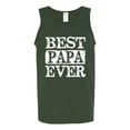 thumbnail image 2 of Wild Bobby, Best Papa Ever, Father's Day, Men Graphic Tank Top, Forest Green, Medium, 2 of 4
