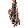 thumbnail image 6 of Viikei Women's Tiered Ruffle Short Sleeve Dress,Women's Ethnic Style Casual Bohemian Floral Dresses for Women Puff Short Sleeve Long Maxi Dress Multicolor XXL, 6 of 8