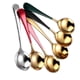 thumbnail image 1 of Advancent Cuchara redonda chapada en acero inoxidable, cucharas portátiles para bebidas de café, doméstico, herramienta para ceremonia de boda, Juegos de servir café y té 6 piezas Advancent HA010906-01, 1 of 1