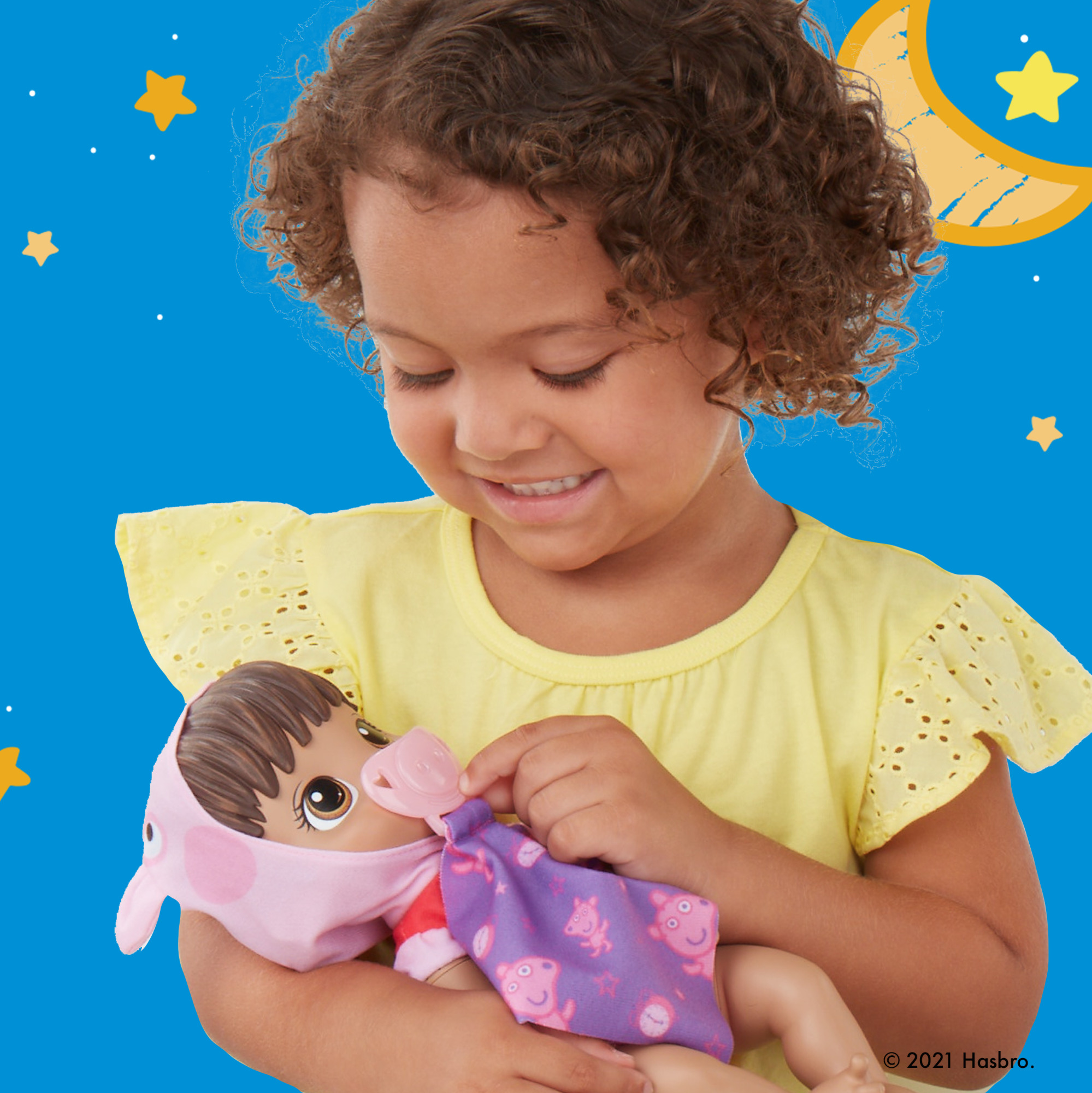 Baby Alive Goodnight Peppa Doll, Peppa Pig Toy, Brown Hair, Only At Walmart - image 3 of 8