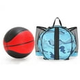 thumbnail image 4 of Fútbol Baloncesto Deporte Bolsa Correa ajustable Bolso Forma redonda Un solo hombro Fútbol Oxford Tela Bolsillo Almacenamiento , Azul grisáceo gris azul DYNWAVEMX Estuche de baloncesto, 4 of 7