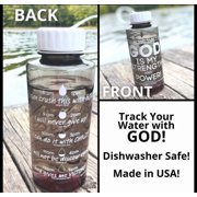 Motivational Bible Verse Water Tracking Bottle 36oz. Dishwasher Safe