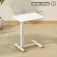 thumbnail image 3 of HOMCOM Bureau Debout à Hauteur Réglable, Bureau Debout Pneumatique, Blanc, 3 of 10