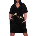 thumbnail image 2 of Nail Polish Gossip Loose Pocket Dress clothes for women women's summer jumpsuit Long dresses, 2 of 7