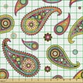 thumbnail image 2 of Ambesonne Paisley Fabric by the Yard Upholstery, Vintage Hipie Ethnic, 1 Yard, Multicolor, 2 of 5