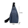 thumbnail image 2 of WIZUTIZ Crossbody Bag For Men, Messenger Bag Shoulder Bag With Zipper, Crossbody Phone Bag For Work, Travel Womens Messenger Bags Womens Crossbody Bags Solid Bags Water Resistant Durable Bag Blue, 2 of 5