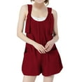thumbnail image 5 of Ruyang Short Linen Overall for Teen Girls Adjusted Strap Sleeveless Wide Leg Short Jumpsuit Summer Romper Kids Casual Overall, 5 of 5