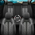 thumbnail image 3 of AOMSAZTO Car Seat Covers Fit for Kia Sportage 2009-2025 Full Set Leather Seat Cushion Waterproof Automotive Seat Protectors(5 Seats,Black&Grey), 3 of 7
