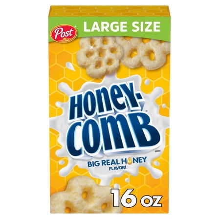 Post Honeycomb Breakfast Cereal, Made with Real Honey, Certified Kosher Cereal, 16 Ounce