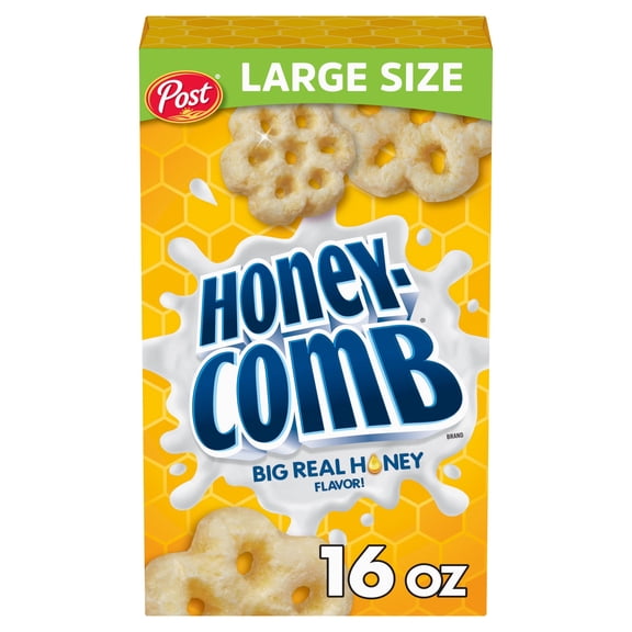 Post Honeycomb Breakfast Cereal, Made with Real Honey, Certified Kosher Cereal, 16 Ounce