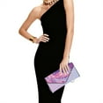 thumbnail image 2 of TSOVTHRID Pink Purple Marble Texture Women's Clutch Purses Ladies Party Handbag Evening Bag Elegant Envelope Bag for Formal Wedding Party Cocktail Prom with Chain Strap, 2 of 7
