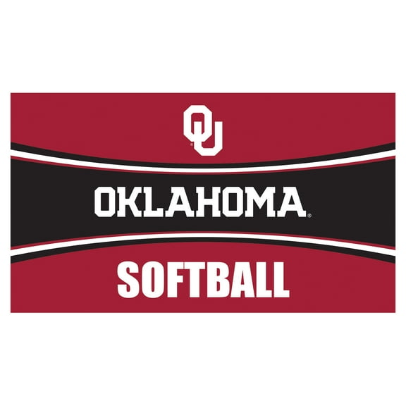 Oklahoma Sooners 28" x 16" Softball Trapper Door Mat