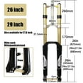 thumbnail image 5 of BUCKLOS 26 27.5 29 MTB Bike Suspension Fork 180mm Travel, Bicycle Magnesium Alloy Downhill Forks 20mm Axle, 1-1/8" Threadless Mountain Bikes Fork, 5 of 7