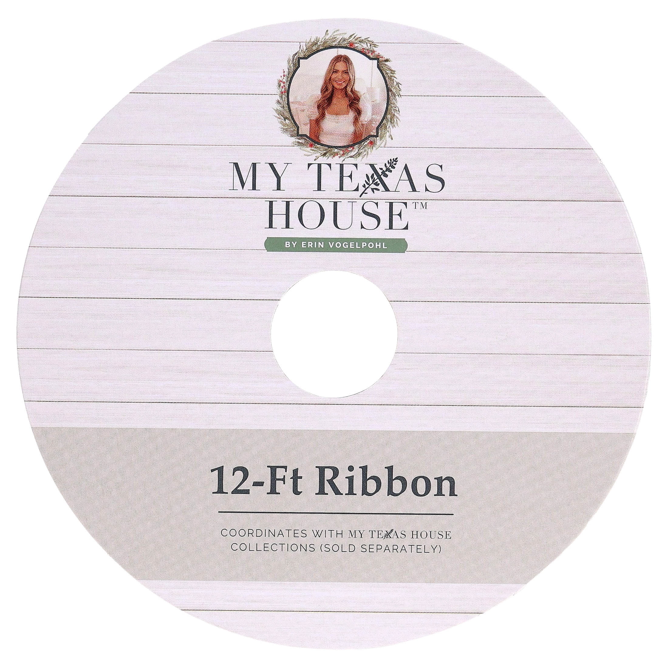 My Texas House Green Velvet Christmas Ribbon, 12'