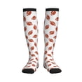 thumbnail image 3 of Compression Socks for Women and Men - American football white cute Compression Socks Circulation for Workout, 3 of 8