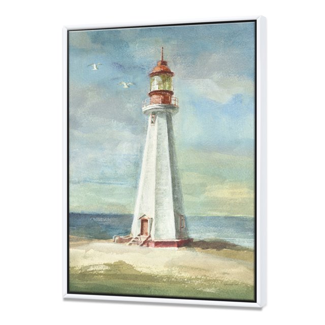 Nautical Lighthouse III - Nautical & Beach Framed Canvas
