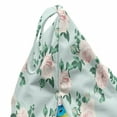 thumbnail image 5 of Floral Lounger Chair Bag, Repeating Pastel Soft Rose Flowers Leaves Illustration, High Capacity Storage with Handle Container, Lounger Size, Blue Blush, by Ambesonne, 5 of 5