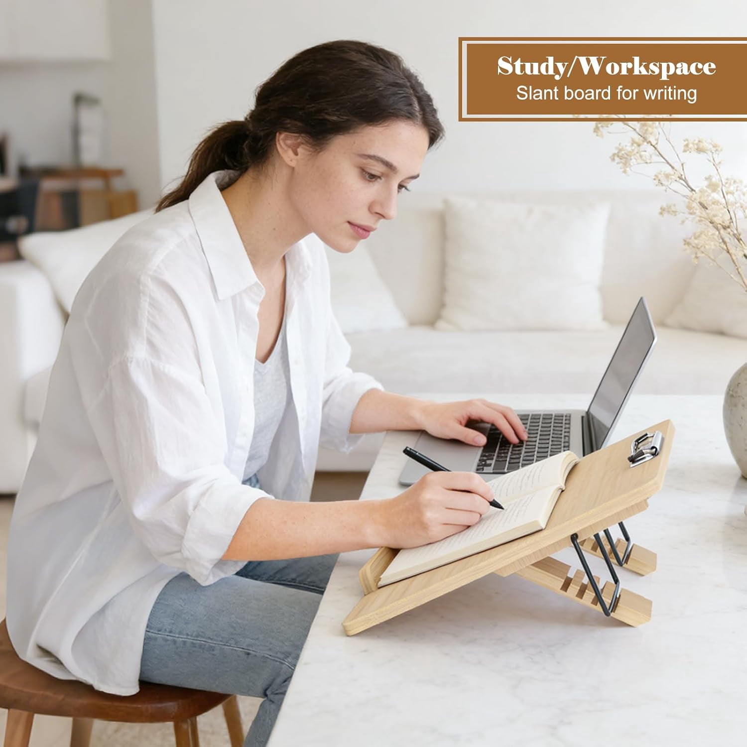 Adjustable Slant Board Clipboard Foldable Writing Stand Sloped Surface for Handwriting Drawing Reading