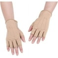 thumbnail image 3 of Lightweight Summer Fingerless Gloves Men Women UV Sun Protection Driving Cotton Gloves Nonslip Touchscreen Gloves-Beige, 3 of 5