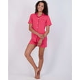 thumbnail image 5 of Real Essentials 4 Piece: Womens Long & Short Sleeve Button Down Pajama Set - Ultra Soft (Available In Plus Size), 5 of 7