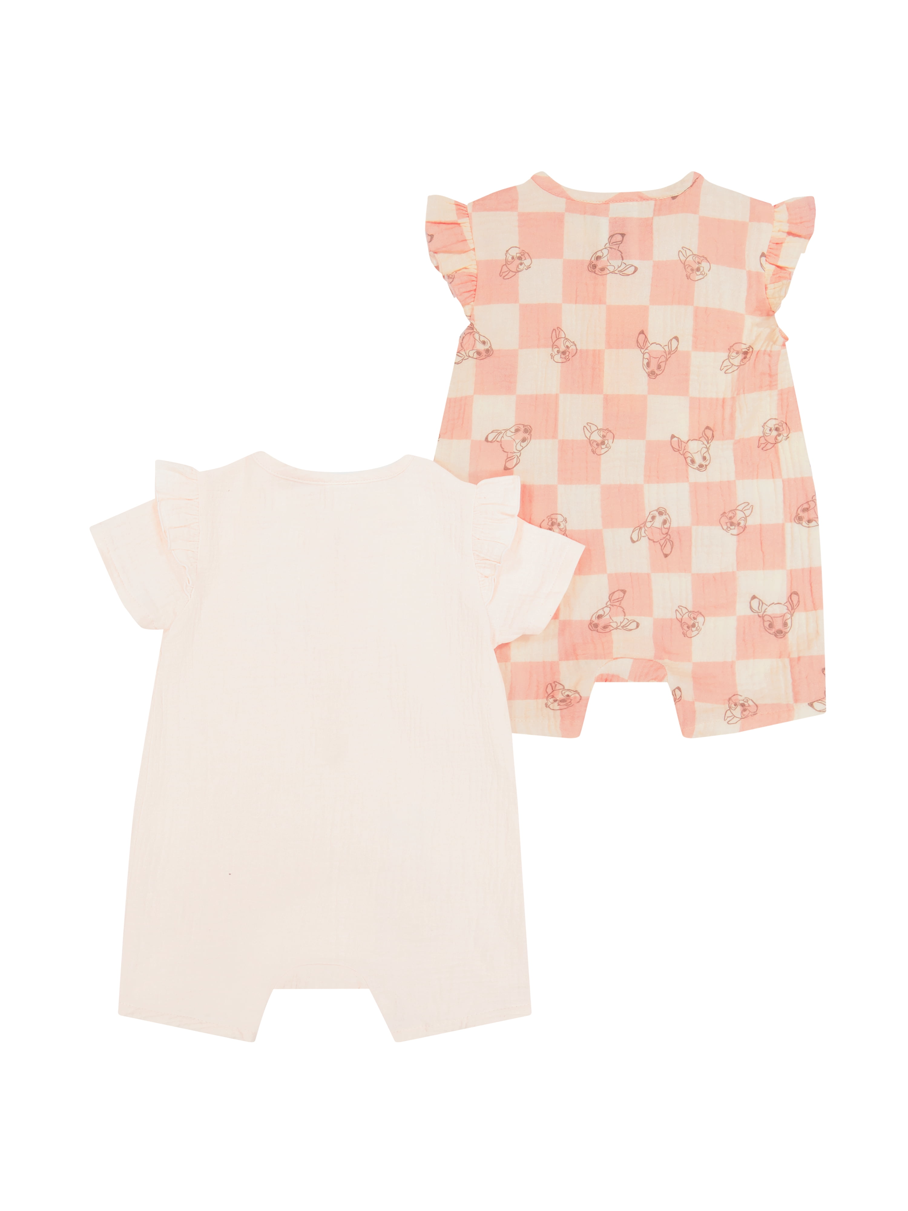 Bambi Baby Girl 2 Pack Rompers, Sizes 0/3 Months-24 Months