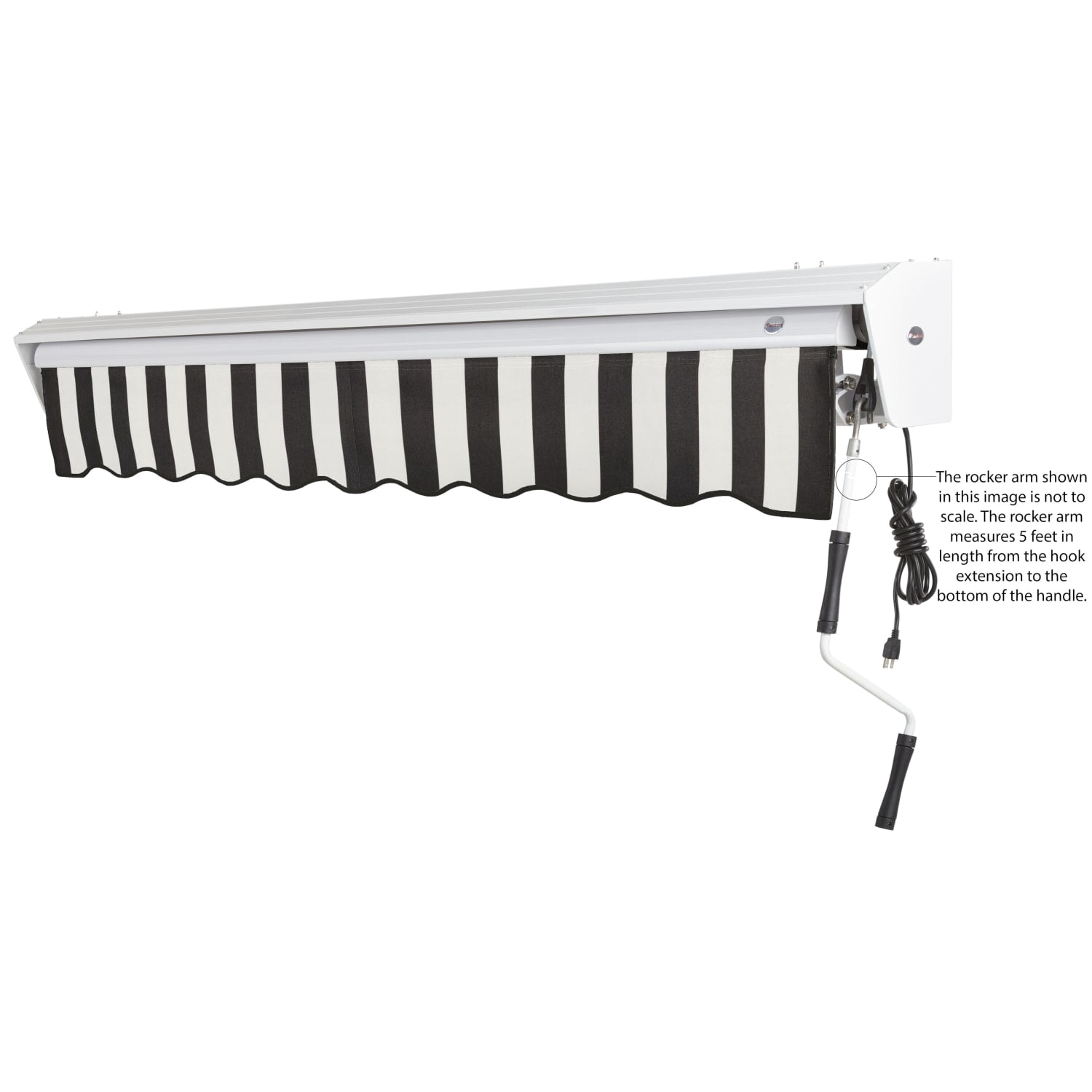 Awntech Destin with Hood Right Motor with Remote Motorized Retractable Awning