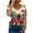 Multicolor, variant on Babysbule Womens Tops Plant Print Women's Casual Off The Shoulder Lace Regular Fit Short Sleeve Tops V-Neck Shirt Tops Outfit
