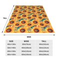 thumbnail image 3 of Honeii Beautiful Bohemian Sunflower Print Fleece Blanket - Throw Blanket for Bed, Sofa, Couch, Camping, and Travel , Microplush Ultra Soft Warm Blanket-40"x30", 3 of 7