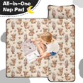 thumbnail image 4 of Highland Cow and Butterfly Print Teens Toddler Nap Mat with Pillow, Sleeping Mat Bag for Preschool Daycare 59"x22", 4 of 6