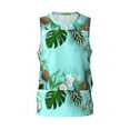 thumbnail image 2 of Easygdp Tropical Pineapple Men's Mesh Basketball Jersey Quick Drying Sleeveless Shirts Fitted Muscle Tank Tops Sport Round Neck T-Shirt - X-Large, 2 of 9