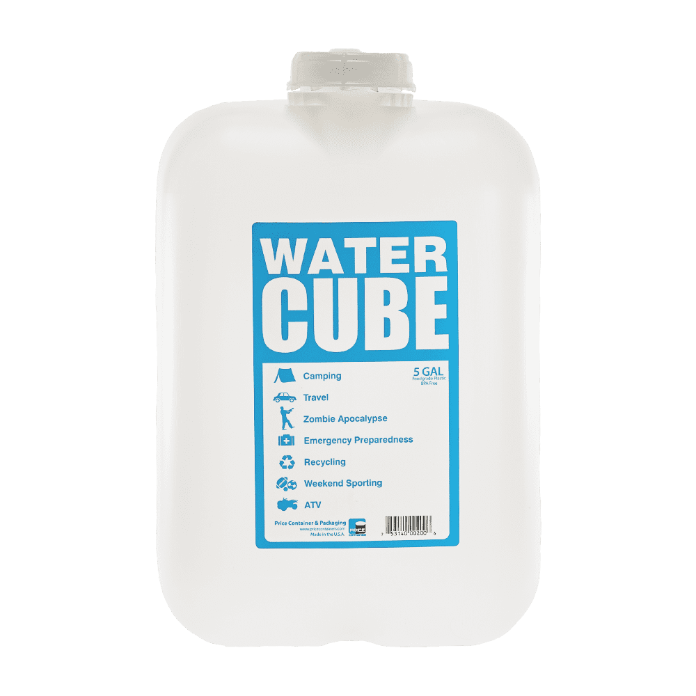 Emergency Essentials Food 5 Gallon Water Jug, 2 Piece