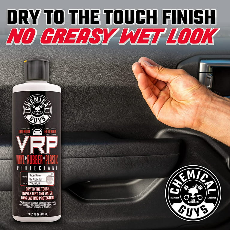 Chemical Guys VRP Vinyl, Rubber & Plastic Protectant Wipes, Clear, 50-pk