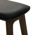 thumbnail image 5 of Beryl Upholstered Counter Height Stool (24in), Walnut/Black PU Leather, 5 of 11