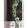 thumbnail image 6 of Welcome Sheer Curtains 2 Panels Set Spring Eucalyptus Leaf Plaid Farmhouses Brown Wood Sheer Window Curtains Light Filtering Rod Pocket Voile Drapes for Bedroom Living Room 52"x54", 6 of 9