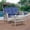 Blue, variant on PARKWELL 2 Pieces Outdoor Patio Conversation Set ,Rattan Wicker Loveseat Sofa Chair and Glass Coffee Table for Backyard Porch Garden Balcony Use,Blue
