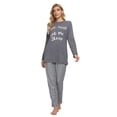 thumbnail image 3 of MintLimit Women's Pajamas Set Long Sleeve Shirt and Polka Dots Pants Lounge Sleepwear, 3 of 6