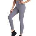 thumbnail image 4 of Fanxing Butt Lifting Yoga Leggings for Women High Waisted Tummy Control Workout Pants Stretch Running Training Impact Pant Gray S, 4 of 9