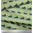 thumbnail image 3 of Soimoi Polyester Crepe Fabric Whale Ocean Printed Craft Fabric by The Yard 42 Inch Wide, 3 of 3