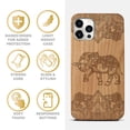 thumbnail image 4 of Case Yard Wooden Case Outside Soft TPU Silicone Slim Fit Shockproof Wood Phone Cover for Girls Boys Men and Women Supports Wireless Charging Royal Elephant Mandala Design case for iPhone-11-Pro-Max, 4 of 7