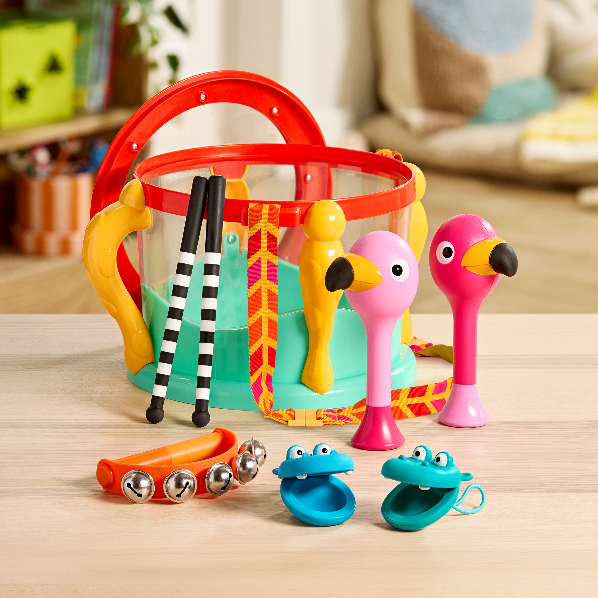 Battat Animal Jamboree Instrument Set with Drum photo 2