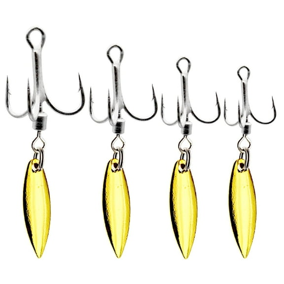 Holzlrgus Fishing Hooks Fishing Jigs Lure Fishing Treble Hooks Octopus Lures Squid Skirt Bait Fishing Spinner Blades Trout Bass for Freshwater and Saltwater