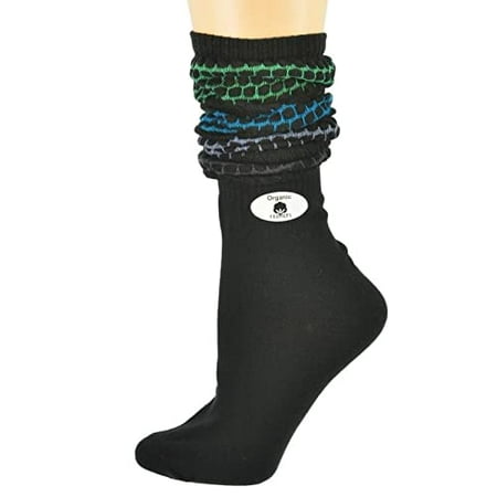 

Sierra Socks Women s Slouch or Knee High Geometric Patterned Organic Cotton Socks (Black 1 Pair)
