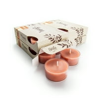 Cinnamon Bark Tealight Candles Bulk Pack - 24 Brown Premium Scented Tea Lights - Essential & Natural Oils - Shortie's Candle Company