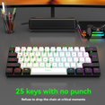thumbnail image 2 of 61 Keys RGB Backlit Wired Gaming Keyboard, Compact 60% Membrane Keyboard with Ergonomic Design, USB-C Cable, Anti-Redshift, Plug & Play for Office, Study, and Gaming, 2 of 8