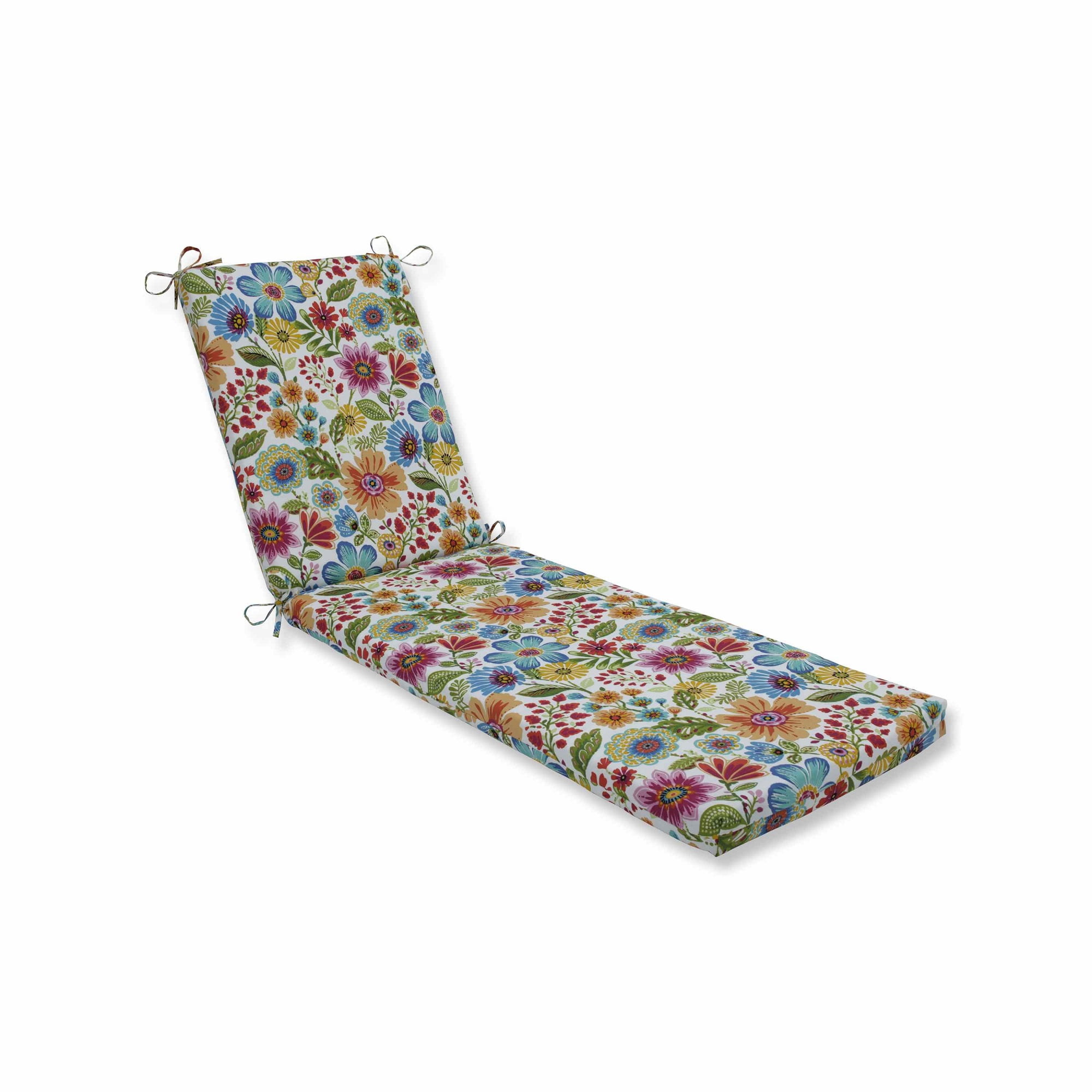 80" Vibrantly Colored Floral Pattern Oversized Chaise Lounge Cushion