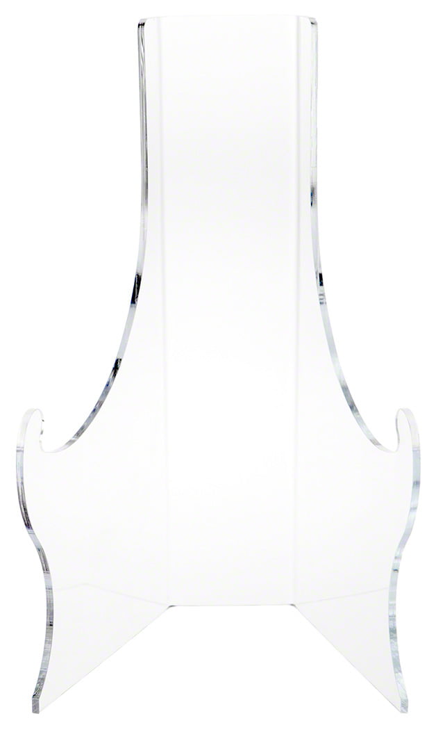 1 5-1/8" Clear Acrylic High Back Cradle Display Stand Easel w/ Deep Shelf Qty 